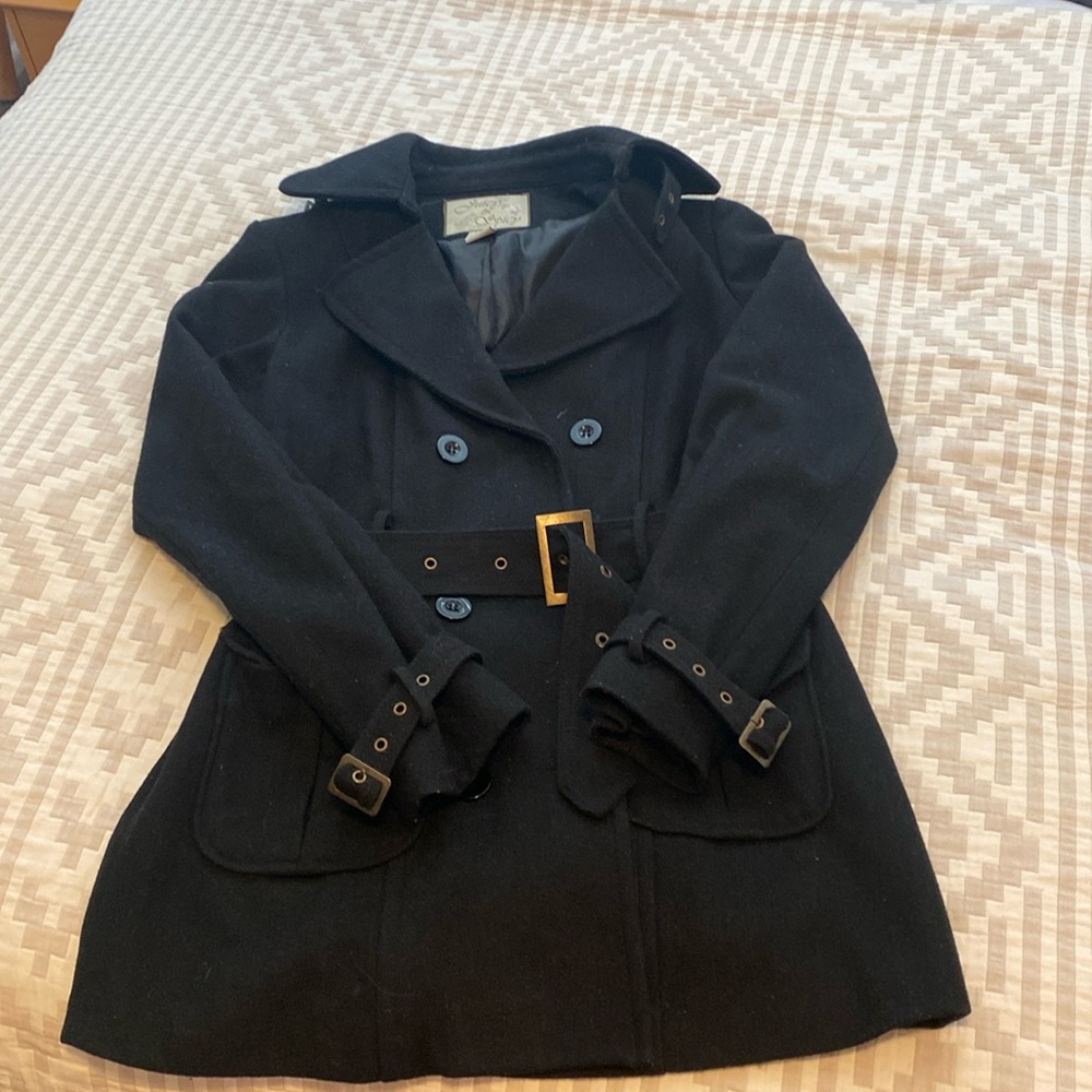 Black wool peacoat women’s